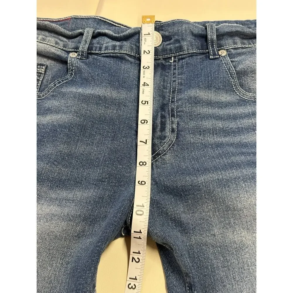True Religion Geno Jeans Mens 36x32 Light Wash Blue Relaxed Slim Stretch Denim